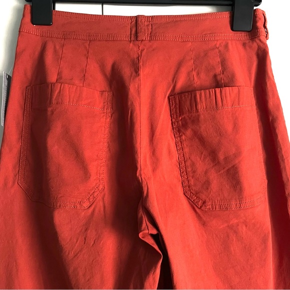 Anthropologie Maeve Colette Linen Blend Wide-Leg Trousers in Cedar Size 29P NWT - Picture 11 of 12